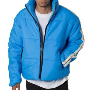 MNML Culture Kings Blue Puffer Jacket Men’s Size XL